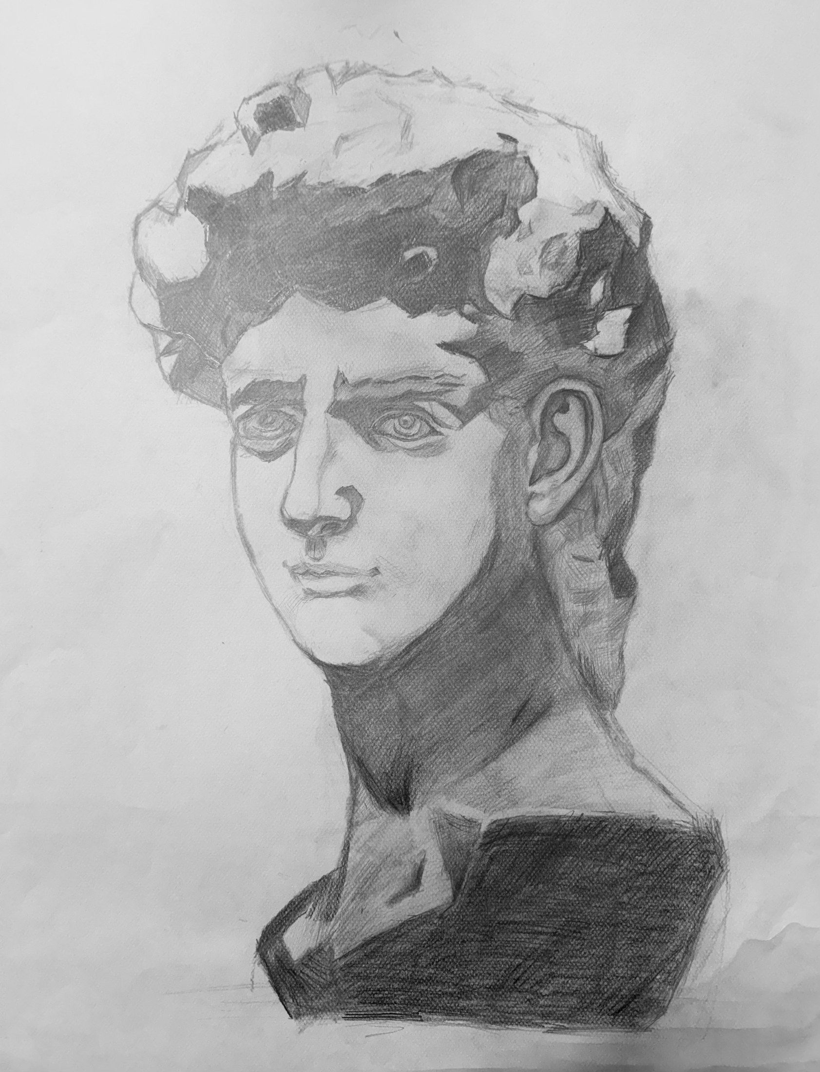 A graphite portrait study