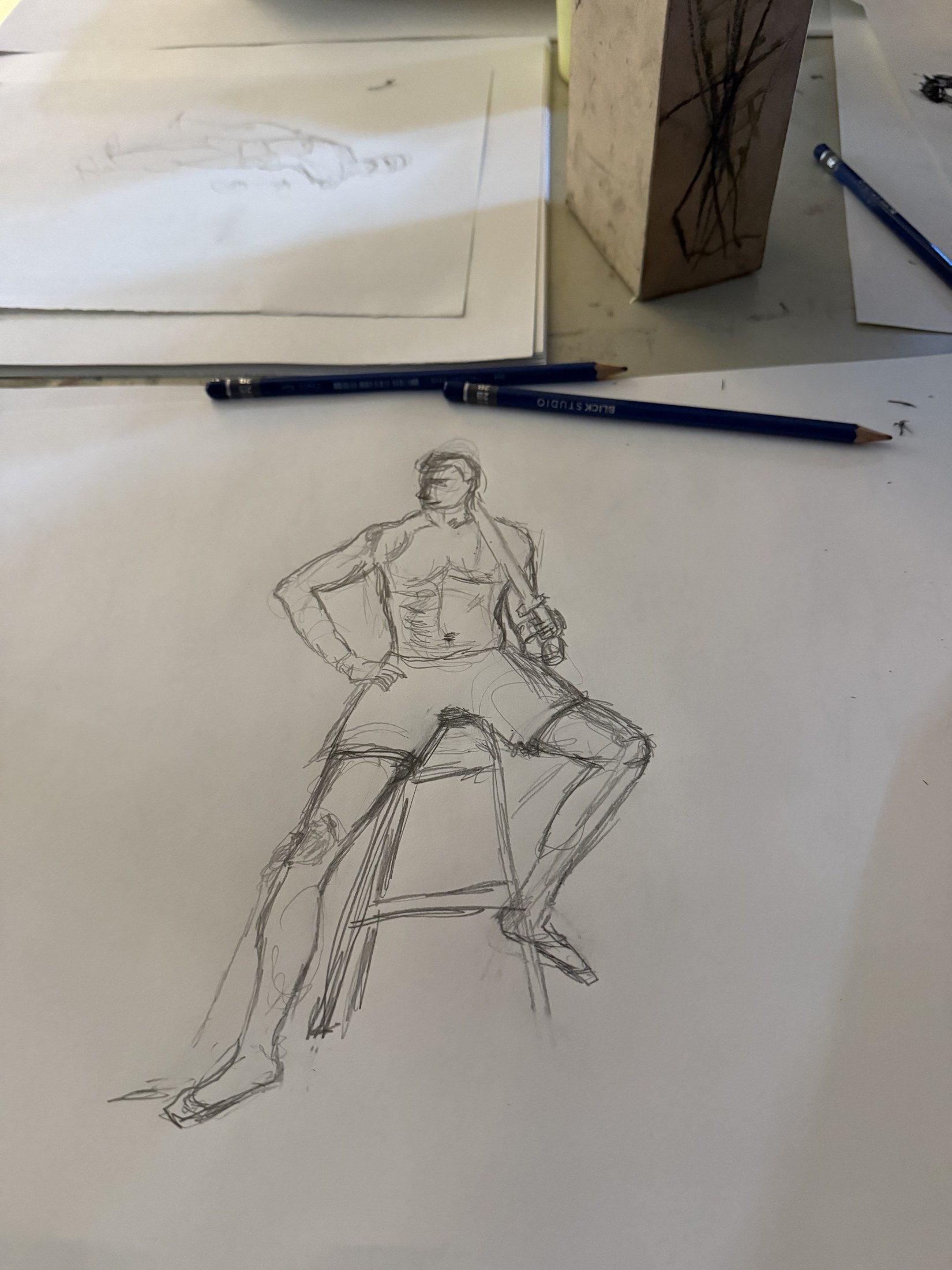 A page of figure sketches